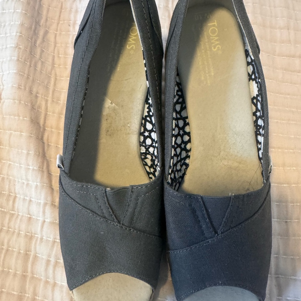 Toms Gray Espadrilles Casual Slip-On Shoes